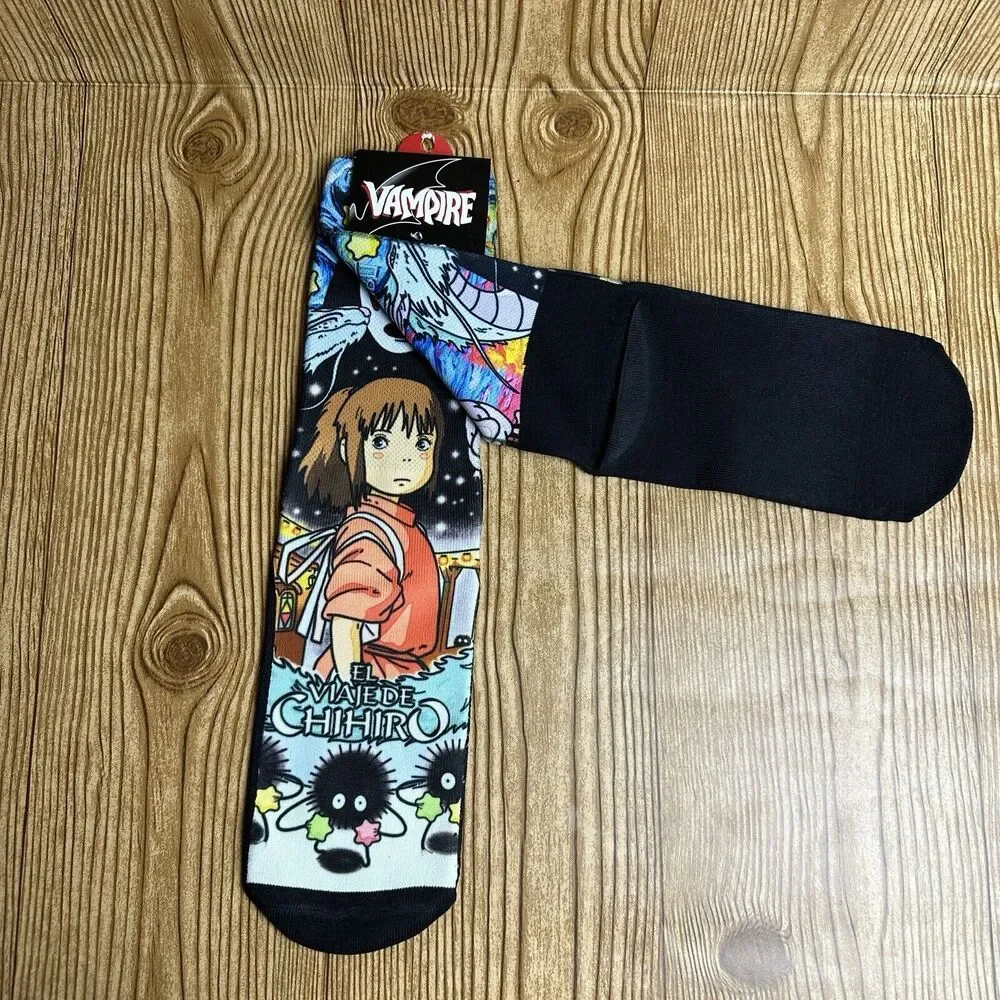Studio Ghibli Spirited Away‎ Crew Socks Spot Sprite No Face Chihiro Unisex